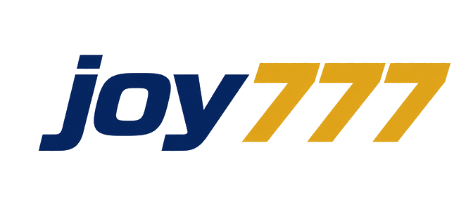 joy777 logo in pink and blue branding